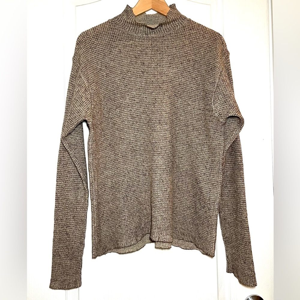 Vintage Polo Sport Ralph Lauren Lambswool Blend Mock Neck Sweater Sz M Cozy Knit